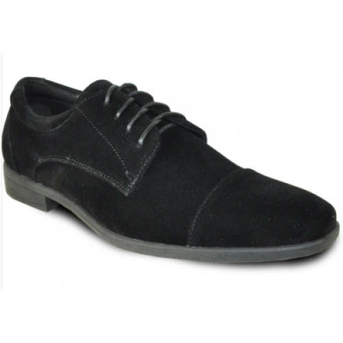 VANGELO Men Dress Shoe KING-4 Oxford Formal Tuxedo for Prom and Wedding Black - Wide Width Available - Ortholite Insole